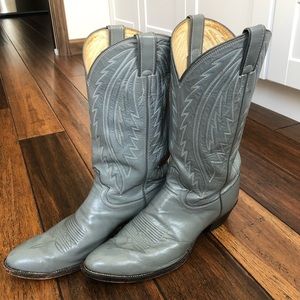Vintage Gray Justin Cowboy Boots